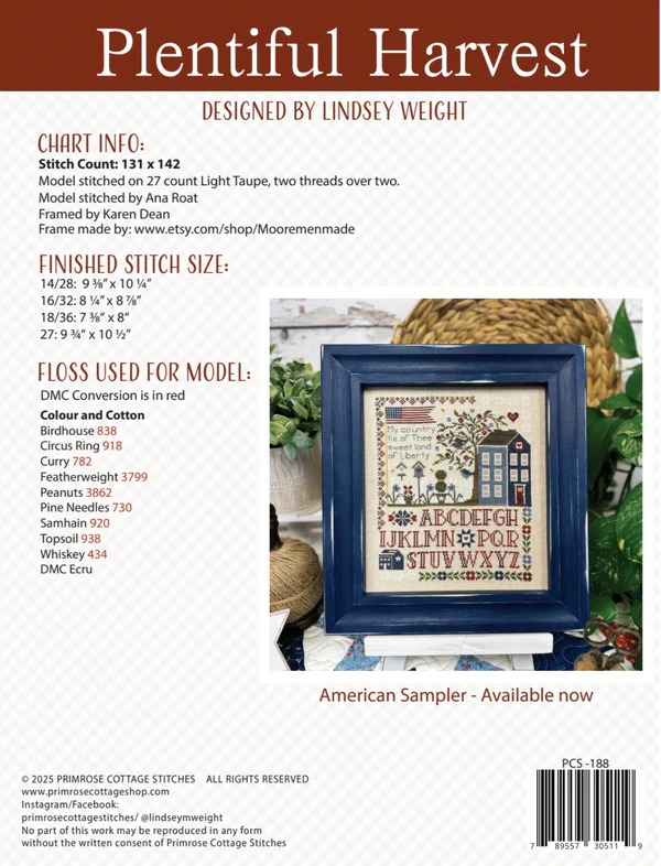 Plentiful Harvest - Cross Stitch Pattern