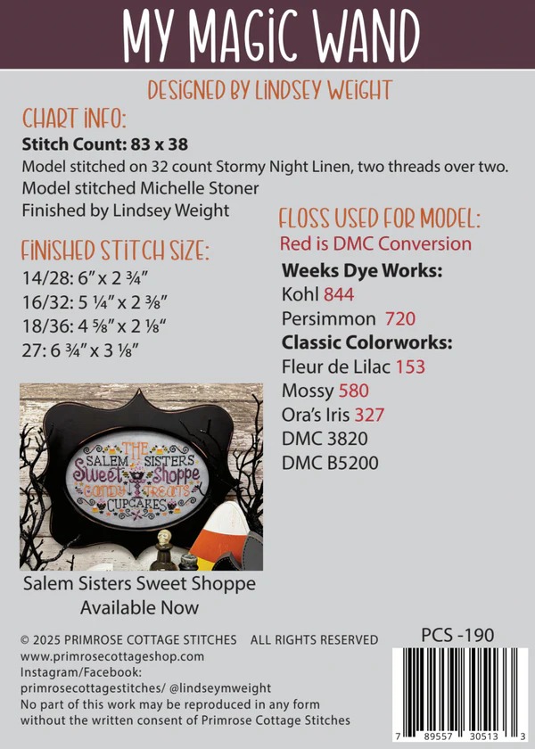 My Magic Wand - Halloween Cross Stitch Pattern
