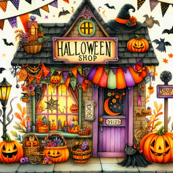 Halloween Shop Magnet - Needle Minder