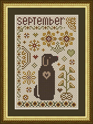 September Dog - Cross Stitch Pattern