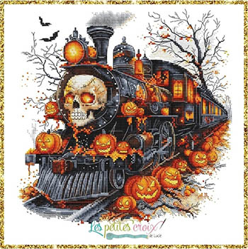 Halloween Train - Cross Stitch Pattern