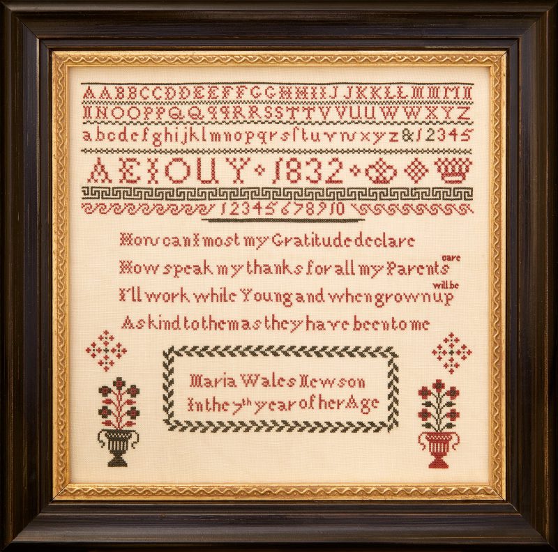 Maria Wales Newson 1832 - Cross Stitch Pattern