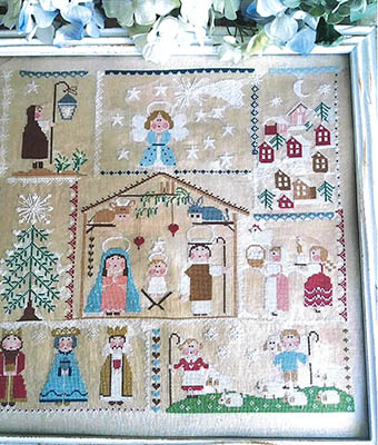 Nativity In Quilt - Christmas Cross Stitch Pattern