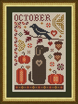 October Dog - Cross Stitch Pattern