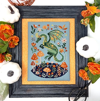 Fall Folk Dragon - Cross Stitch Pattern