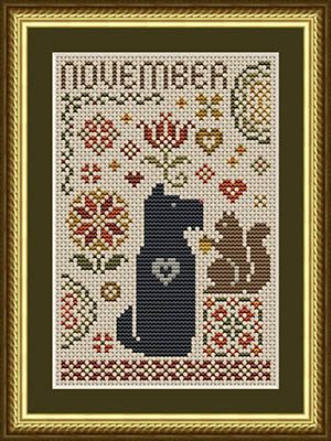 Scottie November Dog - Cross Stitch Pattern