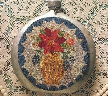 Boxing Day Bouqet - Punch Needle Pattern, zoomed in. Select this picture to zoom back out.