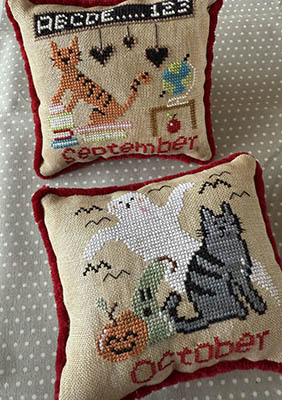 Cats Of The Month - Sept & Oct - Cross Stitch Pattern