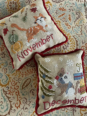 Cats Of The Month - Nov & Dec - Cross Stitch Pattern