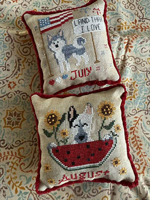 Dogs Of The Month - July & Aug - Cross Stitch Pattern