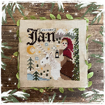 January Unicorn - Magical Year 2026 - Cross Stitch Pattern