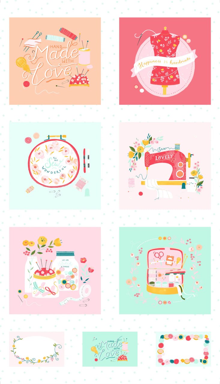 Sew Wonderful Multi - Quilt Panel