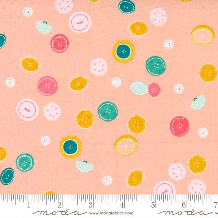 Sew Wonderful Peachy - Button Drop - Quilt Fabric