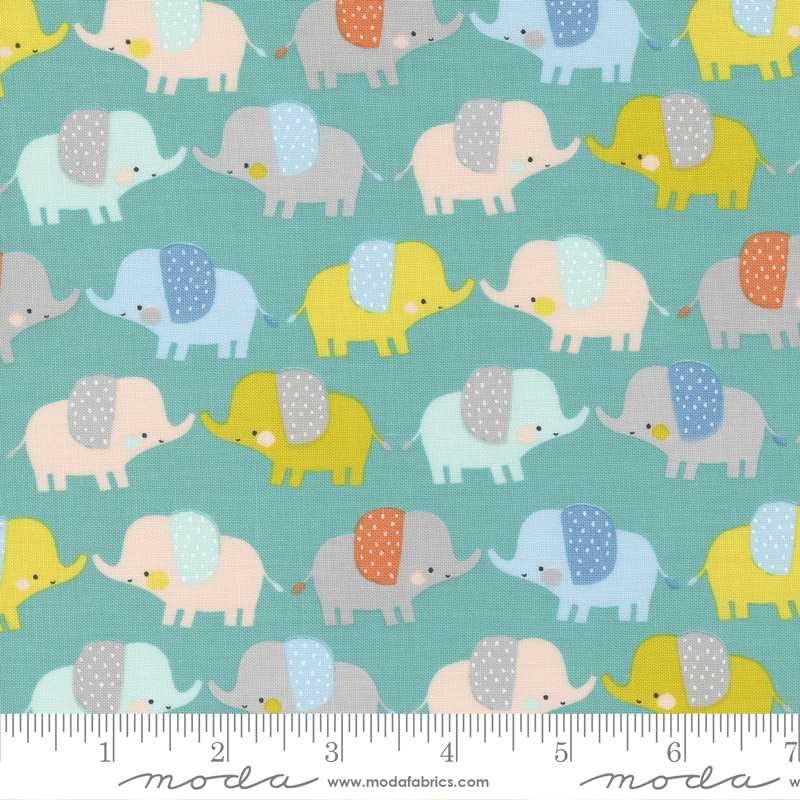 Delivered With Love Aqua - Cute Ellies Special - Fabric