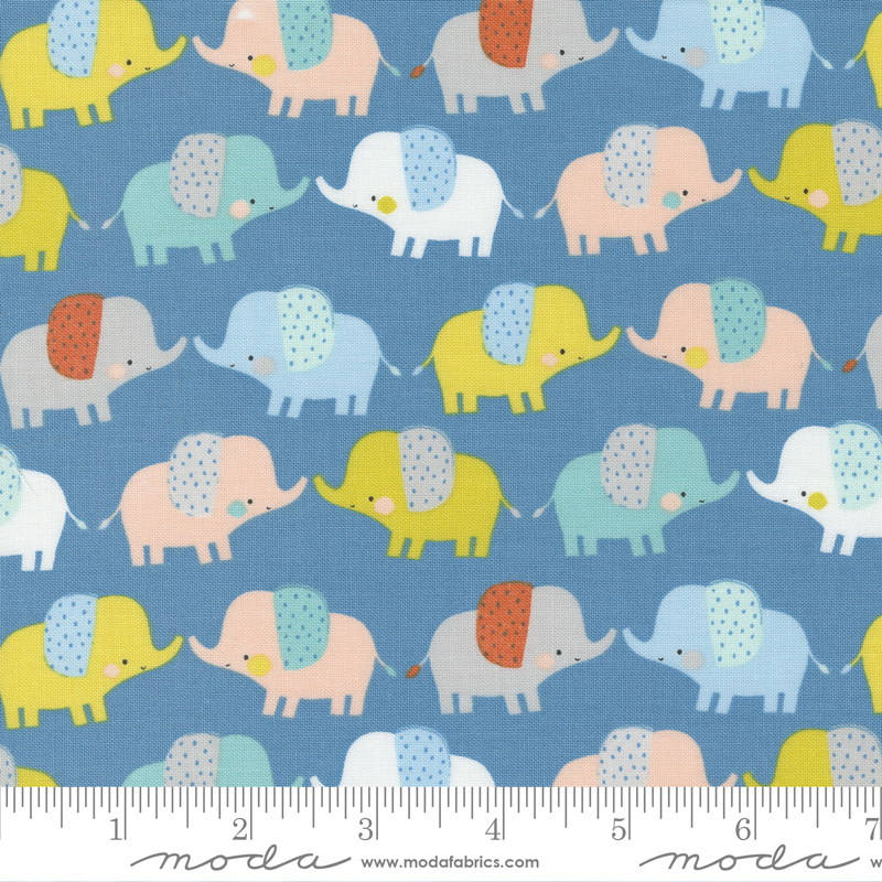Delivered With Love Blue - Cute Ellies Special - Fabric