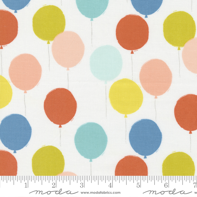 Delivered With Love Cloud - Balloons Novelty - Quilt Fabric