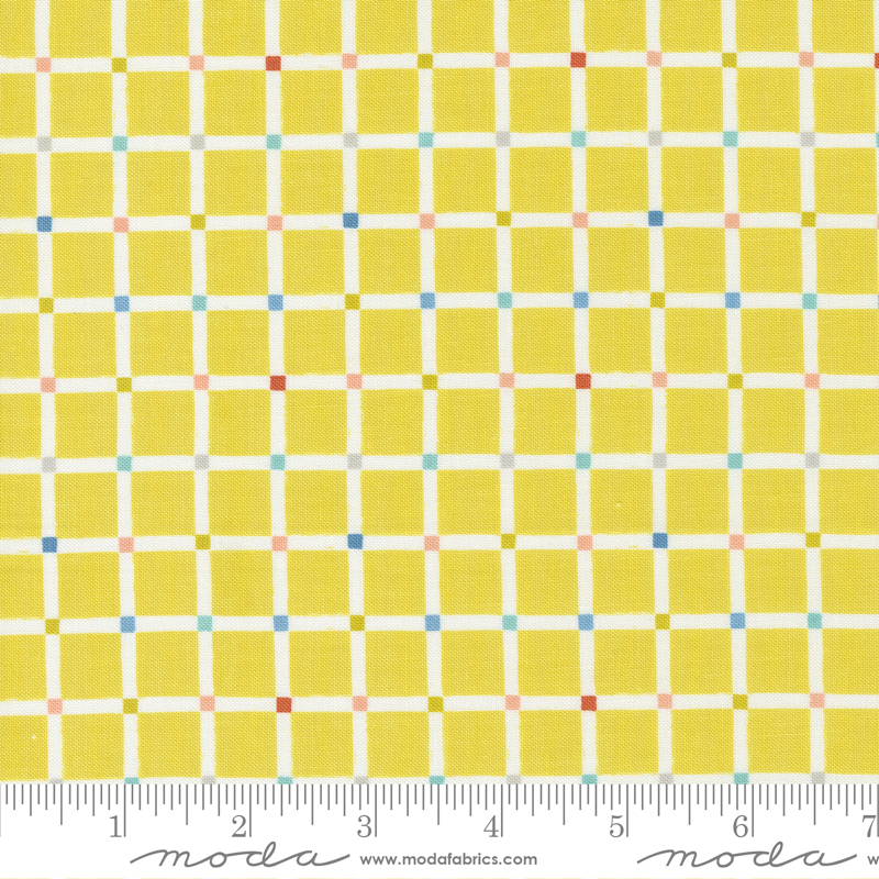 Delivered With Love Citrine - Grid Check - Quilt Fabric