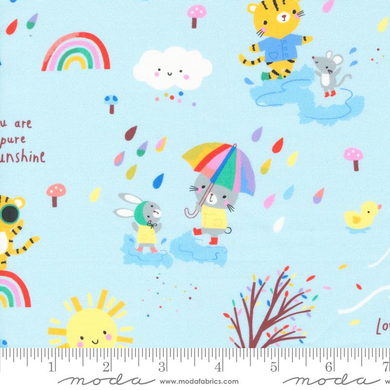 Whatever The Weather Friends - Rain - Quilt Fabric