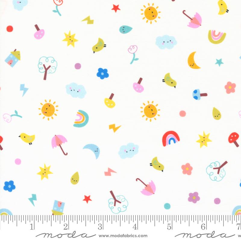 Whatever The Weather Polka Dot - Cloud - Quilt Fabric