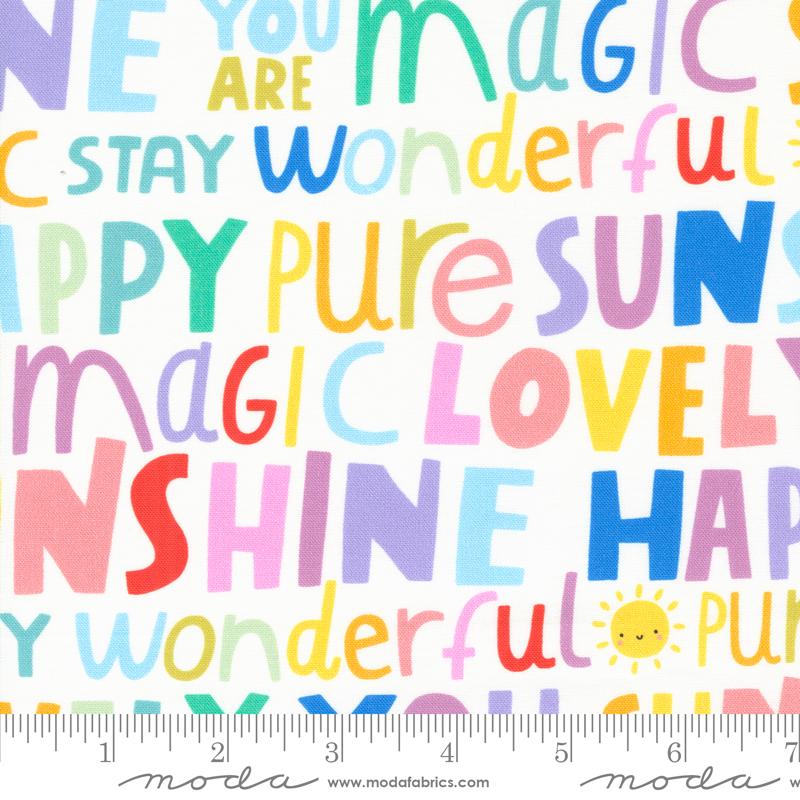 Whatever The Weather Typography - Cloud - Quilt Fabric