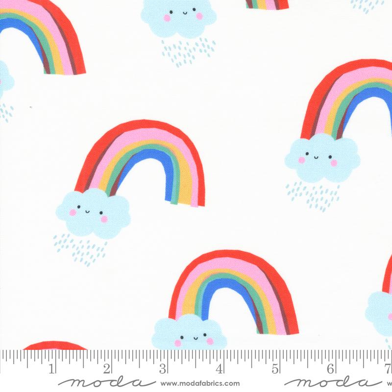Whatever The Weather Rainbows - Cloud - Quilt Fabric