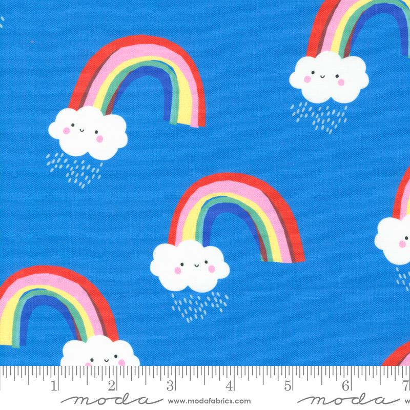 Whatever The Weather Rainbows - Bright Sky - Quilt Fabric