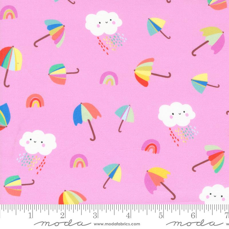 Whatever The Weather Rainbows - Lilac - Quilt Fabric