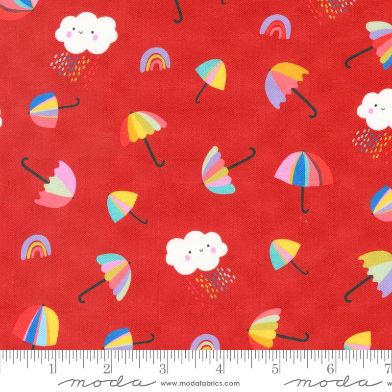 Whatever The Weather Umbrellas - Rose - Quilt Fabric