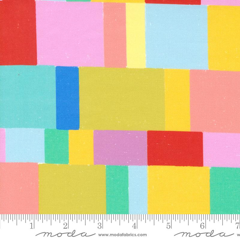 Whatever The Weather Color Blocks - Rainbow - Quilt Fabric