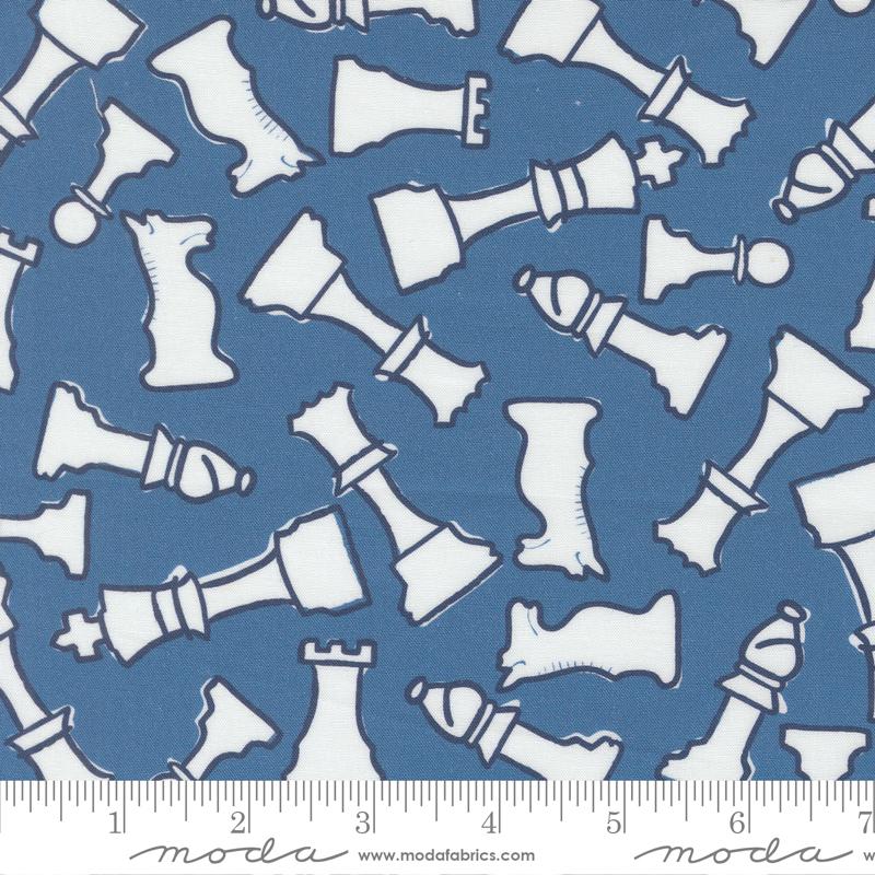 For My Boys Henry Chess Royal - Quilt Fabric