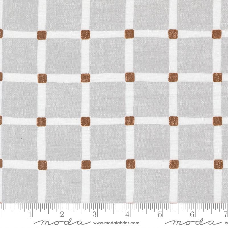 For My Boys Henry Grid Silver - Quilt Fabric