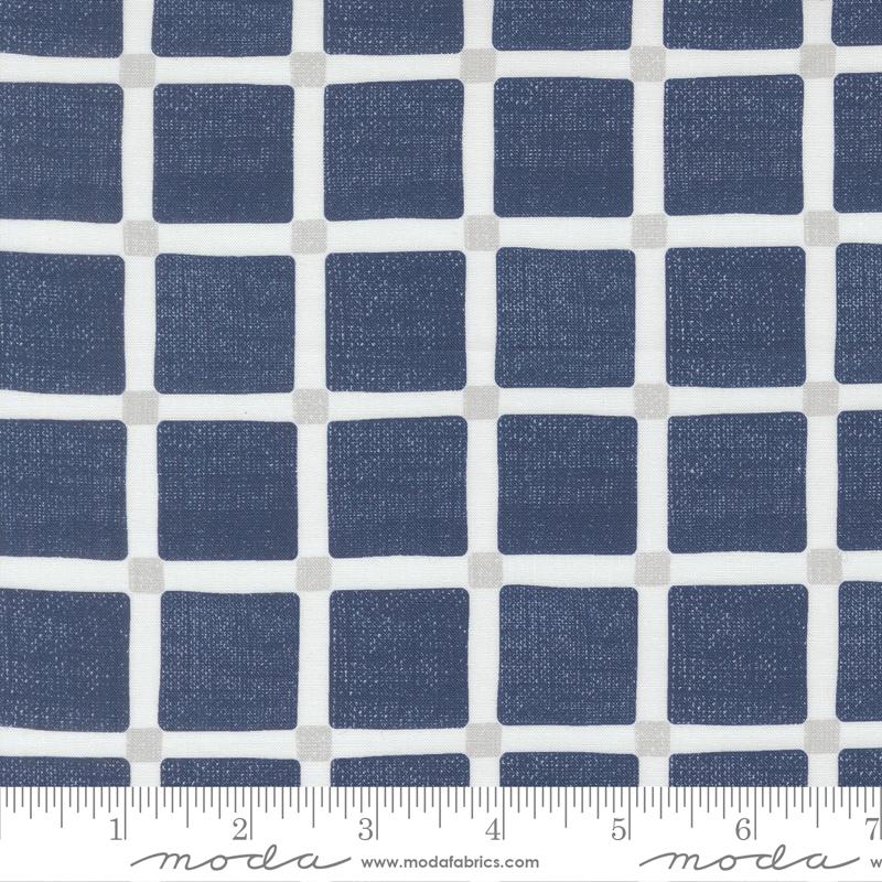 For My Boys Henry Grid Navy - Quilt Fabric
