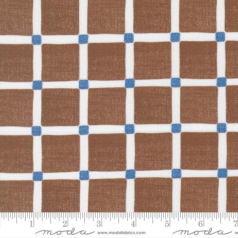 For My Boys Henry Grid Cocoa - Quilt Fabric