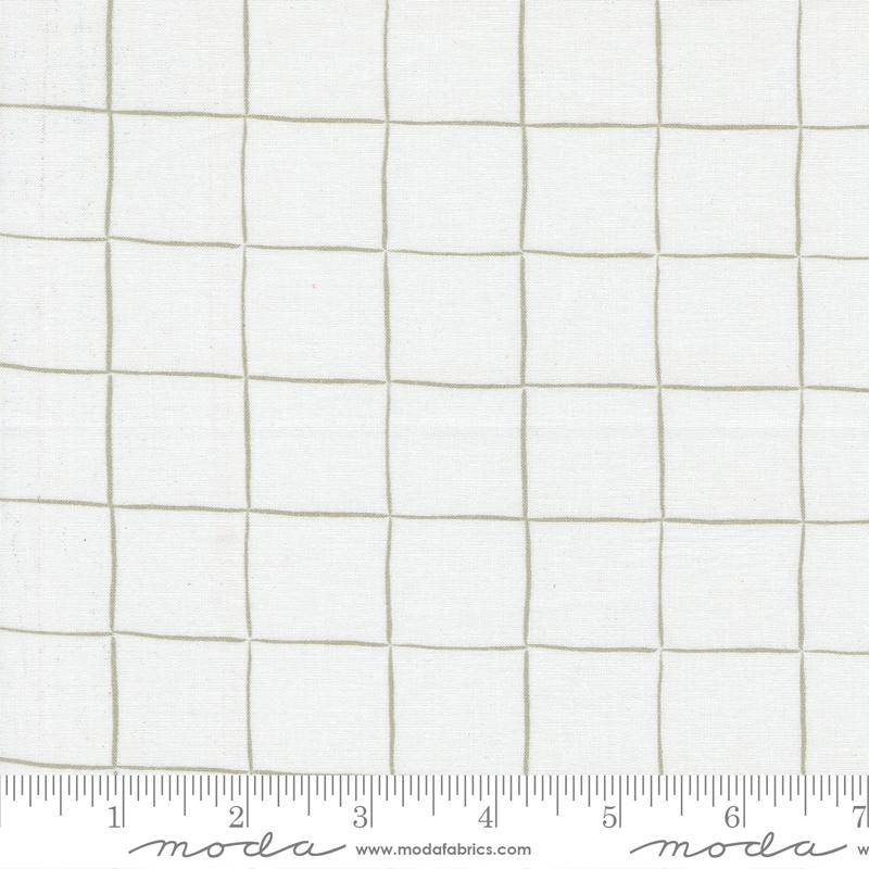 For My Boys Oliver Grid Cream - Quilt Fabric