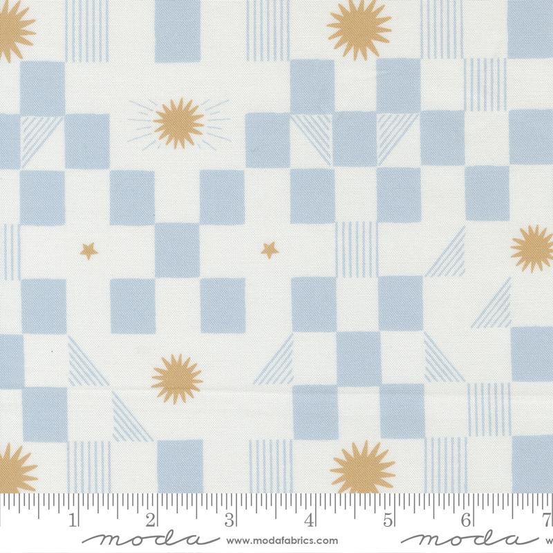 To The Moon And Back Checker Sky - Quilt Fabric
