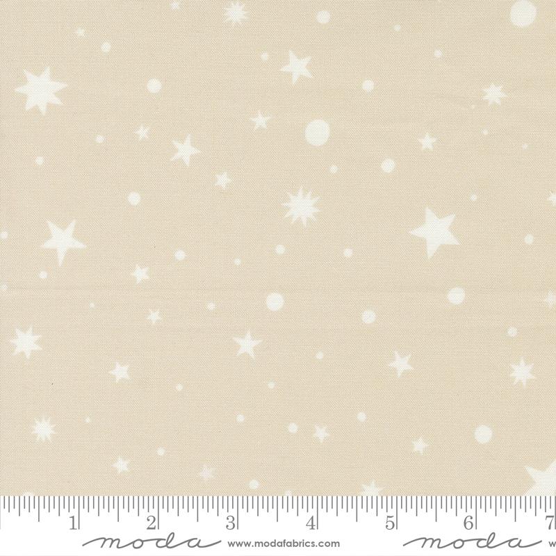 To The Moon And Back Stars Taupe - Quilt Fabric