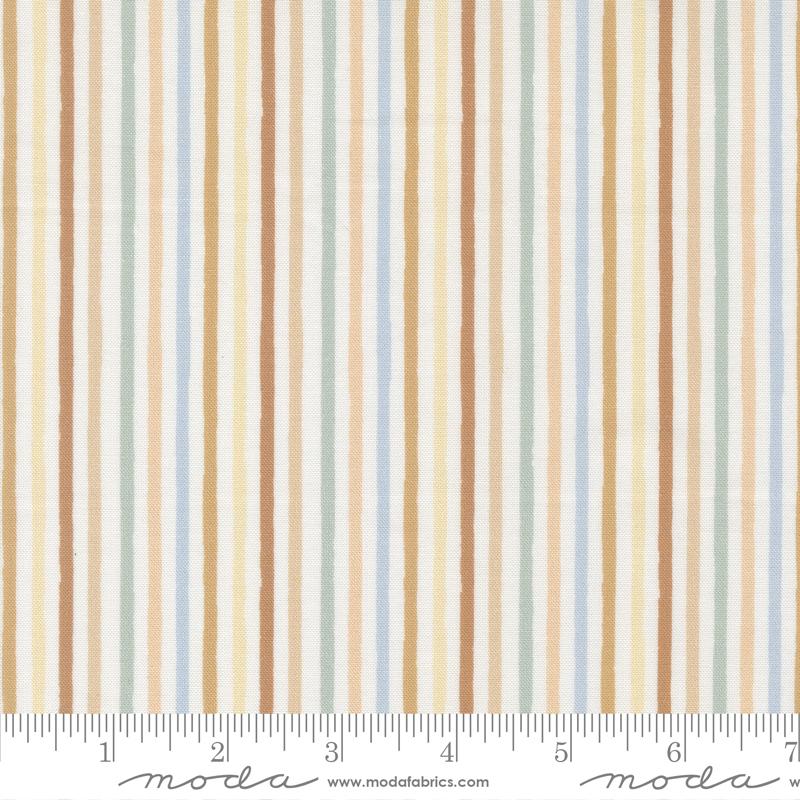 To The Moon And Back Stripes Dove - Quilt Fabric