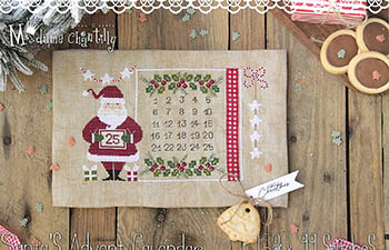 Santa's Advent Calendar - Christmas Cross Stitch Pattern
