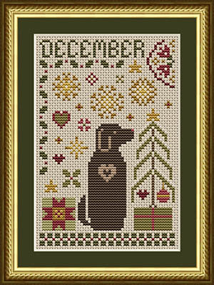 December Dog - Christmas Cross Stitch Pattern