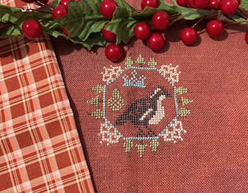 Quirky Quaker Partridge - Christmas Cross Stitch Pattern