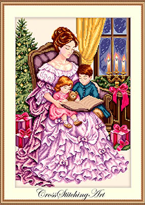 Silent Night, Loving Arms - Christmas Cross Stitch Pattern