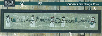 Season's Greetings Row - Christmas Cross Stitch Pattern