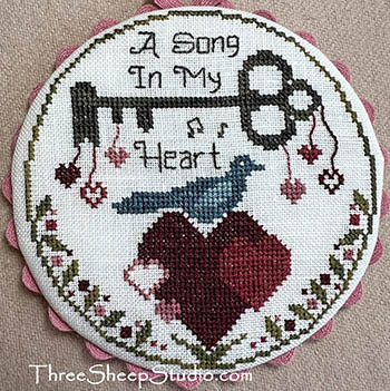 Song In My Heart - Valentine Cross Stitch Pattern