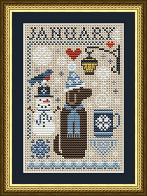 January Dog - Cross Stitch Pattern 