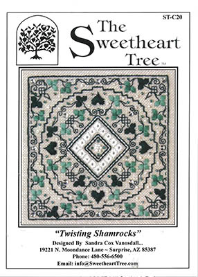 Twisting Shamrocks - Cross Stitch Pattern