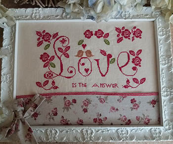 Love Is The Answer - Valentines Cross Stitch Pattern