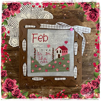 February - 12 Months - Valentines Cross Stitch Pattern 