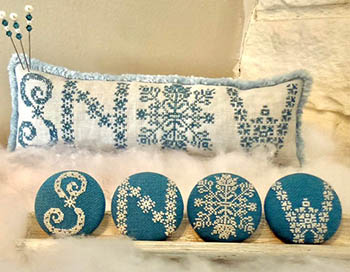 Snow Buttons and Pillow - Cross Stitch Pattern