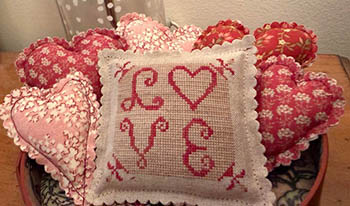 Love & Hearts - Valentine Cross Stitch Pattern