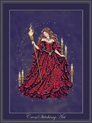 Rhea, Priestess of Fire - Cross Stitch Pattern
